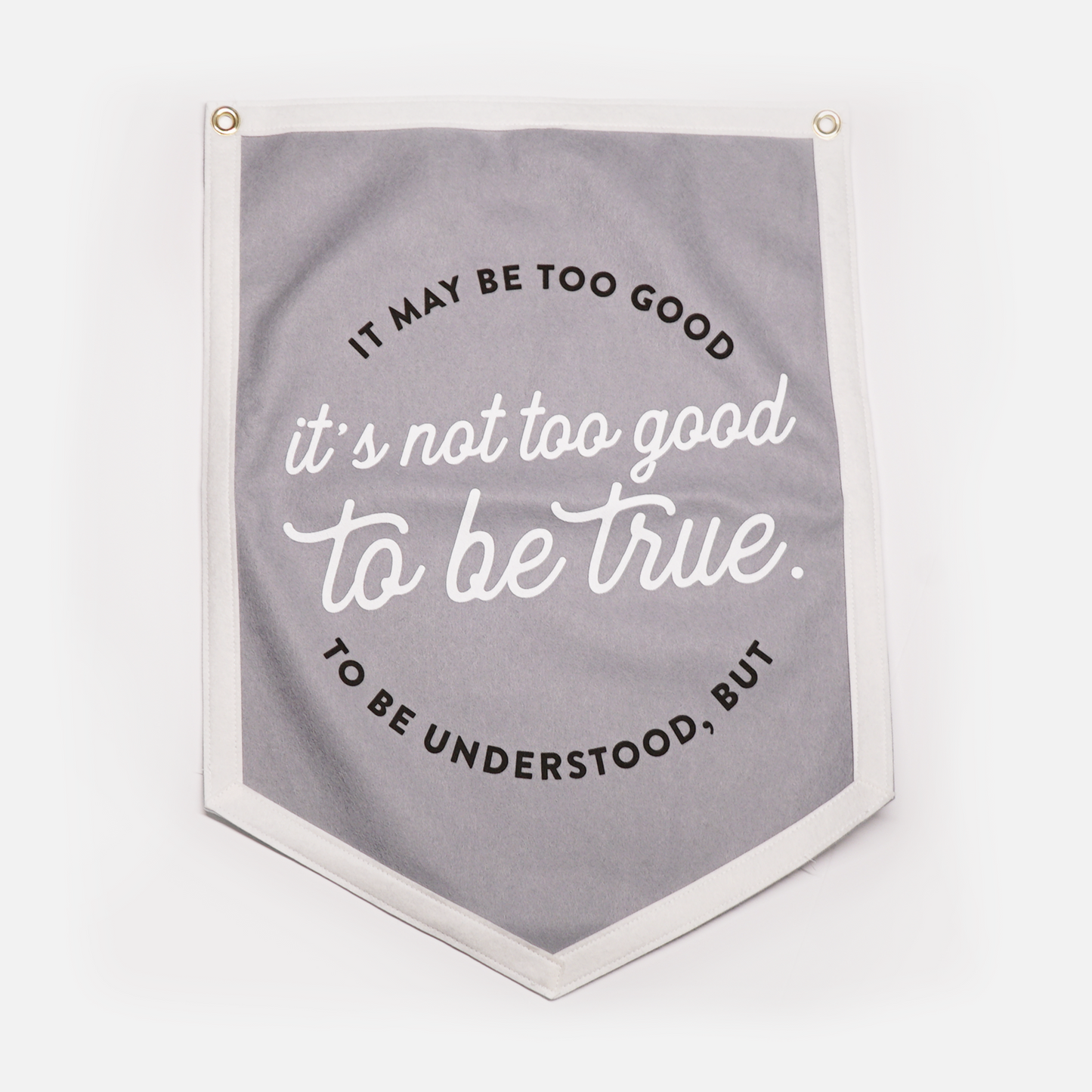 "NOT TOO GOOD" Banner